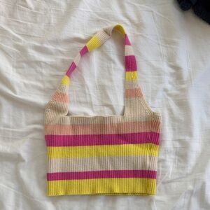 Striped Knit Crop Top